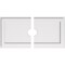 Ekena Millwork Rectangle Architectural Grade PVC Ceiling Medallion, 28"W x 14"H x 3"ID x 9 3/4"C x 1"P, Two-Piece CMP28X14RE2-03000 - alternate 1